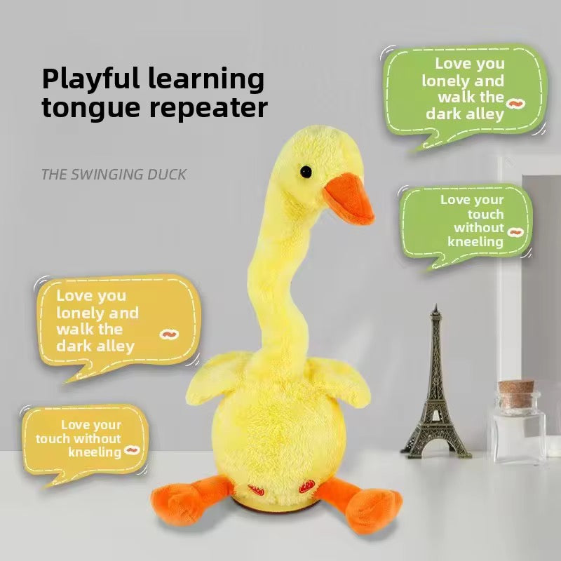 Dancing Duck Talking Plush Toy with Lights & Music