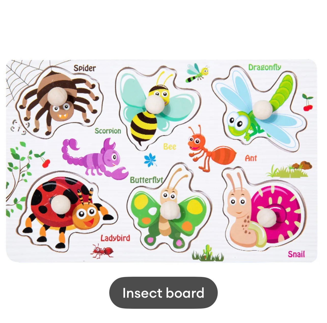 Wooden Puzzle – Animals, Insects, Fruits ,Veggies, Vehicles & sea creatures