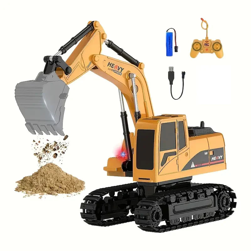 Remote Control Excavator With Lights