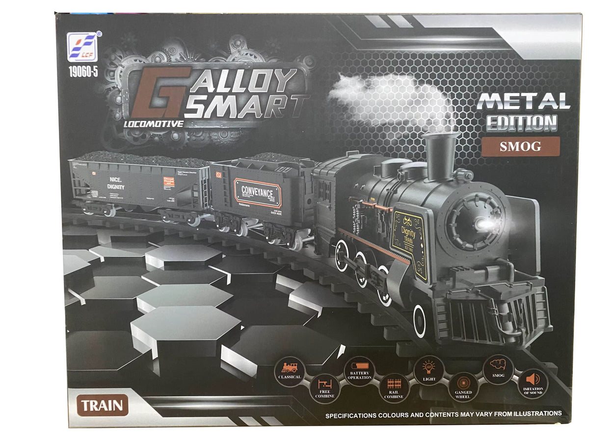 Alloy Smart Metal Edition Steam Train Set – Light, Sound & Safe Smoke Railway Set