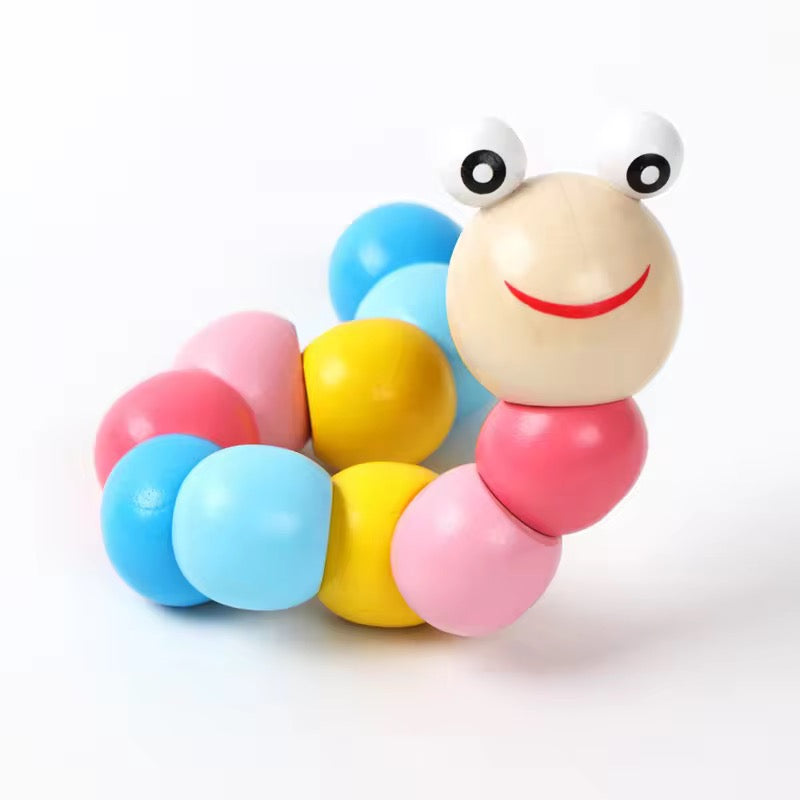 Wooden Caterpillar Toy – Colorful Educational Toy for Toddlers