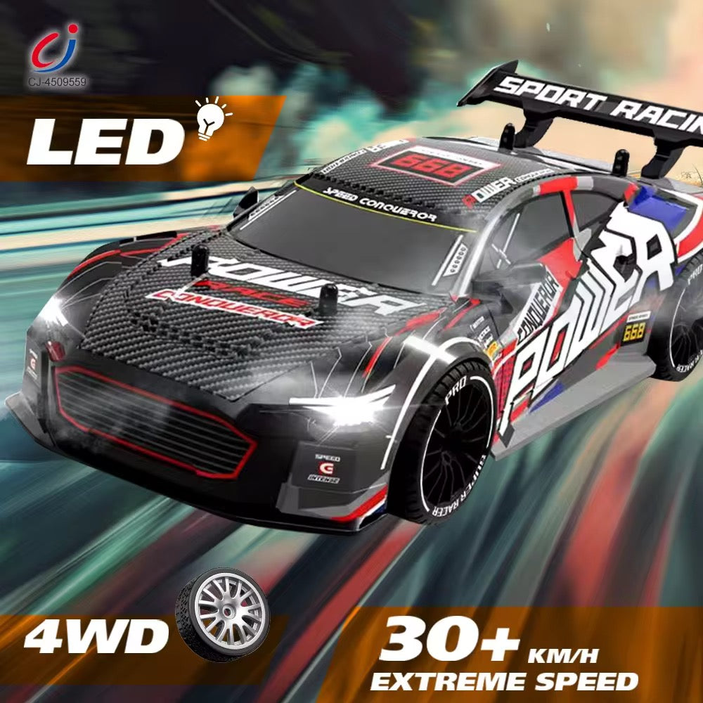 RC Sports Drift Car with Lights & Water Spray – 2.4G Racing Car for Kids