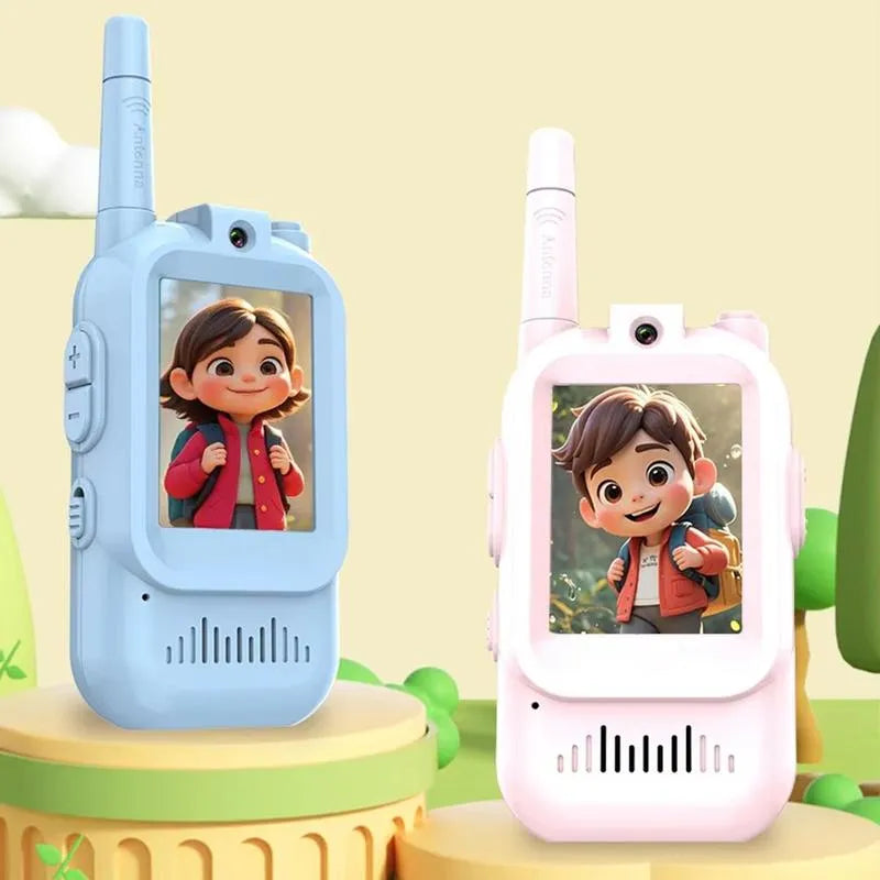 2Pcs Rechargeable Kids Video Call Walkie Talkie