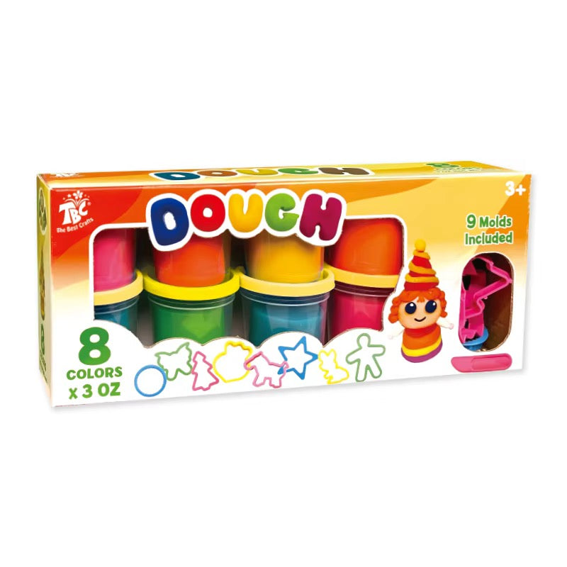 🎨 8 Pcs Color Dough Creative Modeling Clay Set for Kids – Fun & Educational Dough Kit