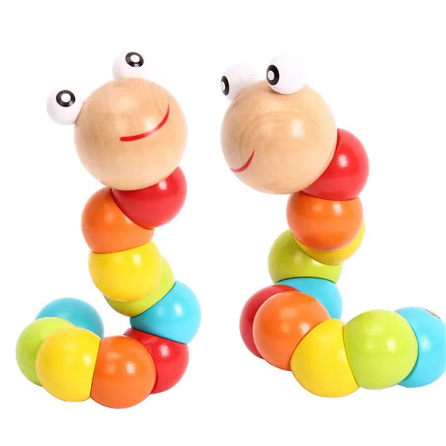 Wooden Caterpillar Toy – Colorful Educational Toy for Toddlers