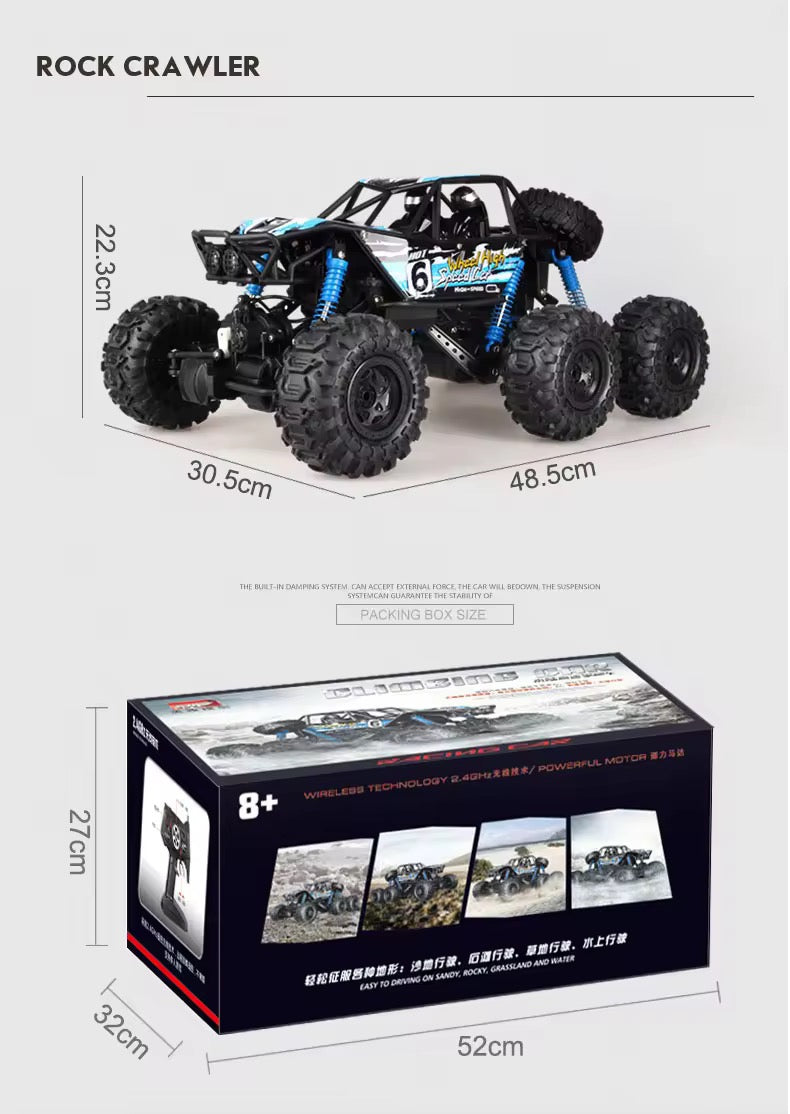 R/C 6-Wheel Smoke Jeep – Rechargeable Off-Road Vehicle