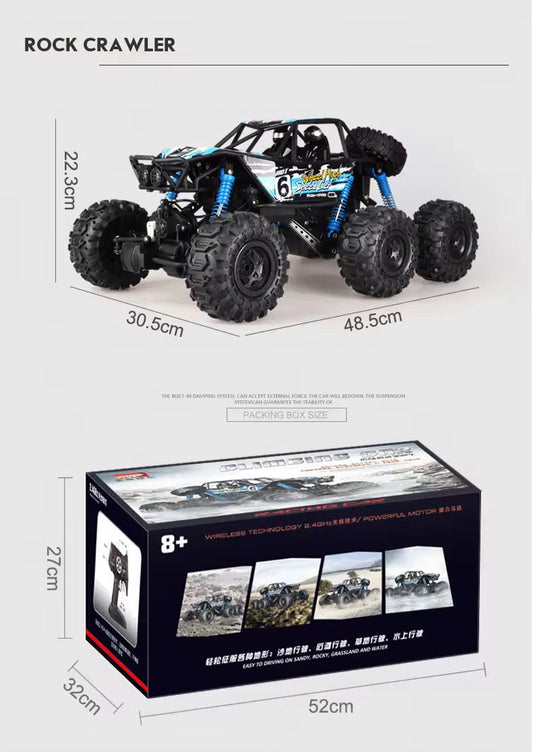 R/C 6-Wheel Smoke Jeep – Rechargeable Off-Road Vehicle