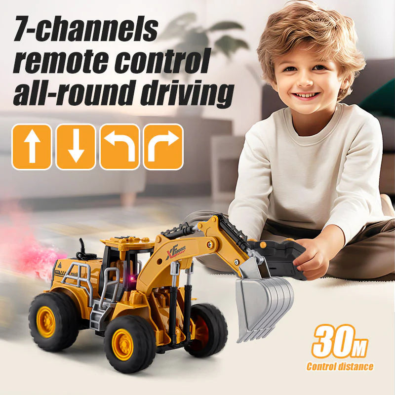 2.4GHz RC Excavator With Light Remote Conftrol Construction Truck