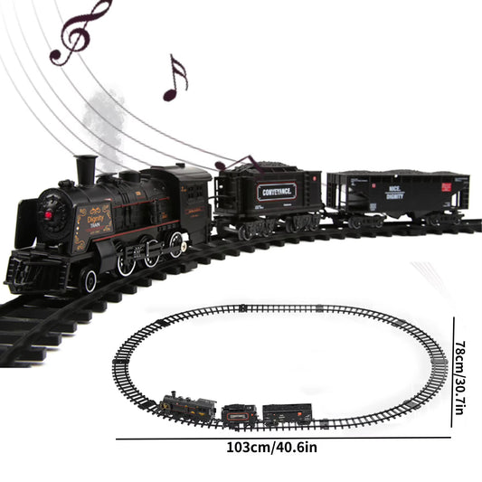 Alloy Smart Metal Edition Steam Train Set – Light, Sound & Safe Smoke Railway Set