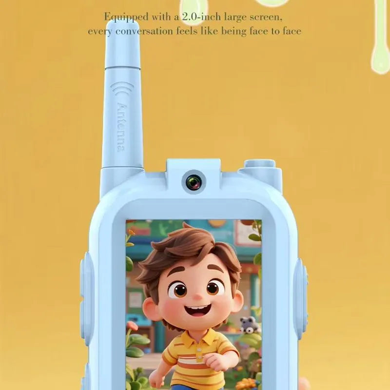 2Pcs Rechargeable Kids Video Call Walkie Talkie