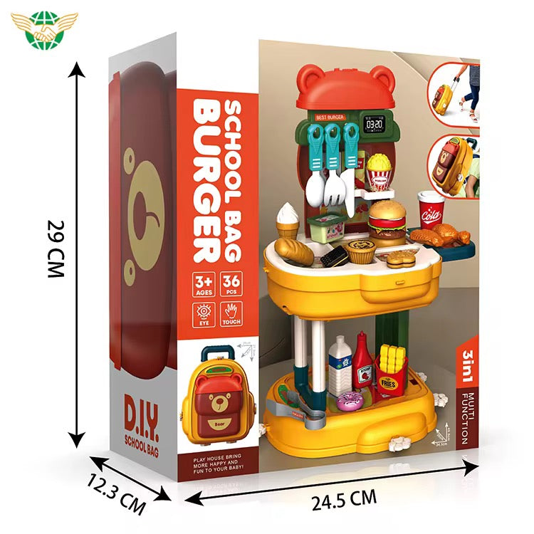 Bear Chef Kitchen Playset – Cute Briefcase Design