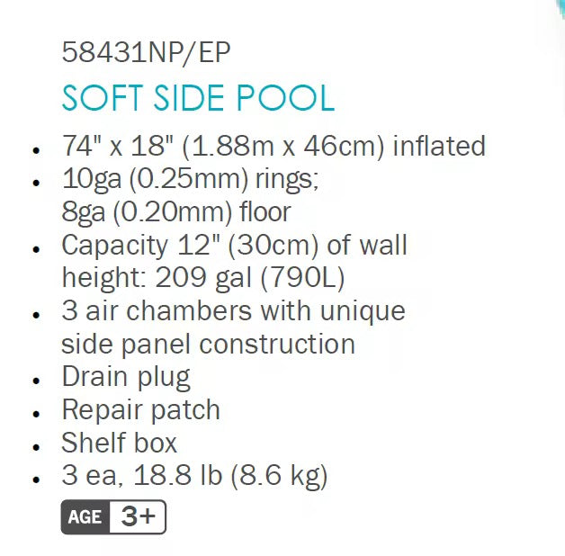 Inflatable Kids Splash Pool – Portable Outdoor Water Play Pool