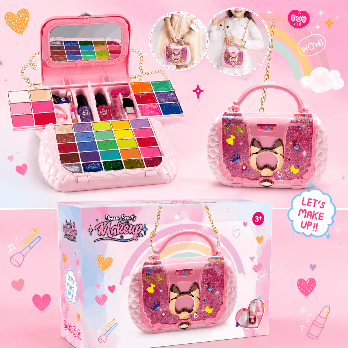 Girls Beauty Makeup Bag Playset