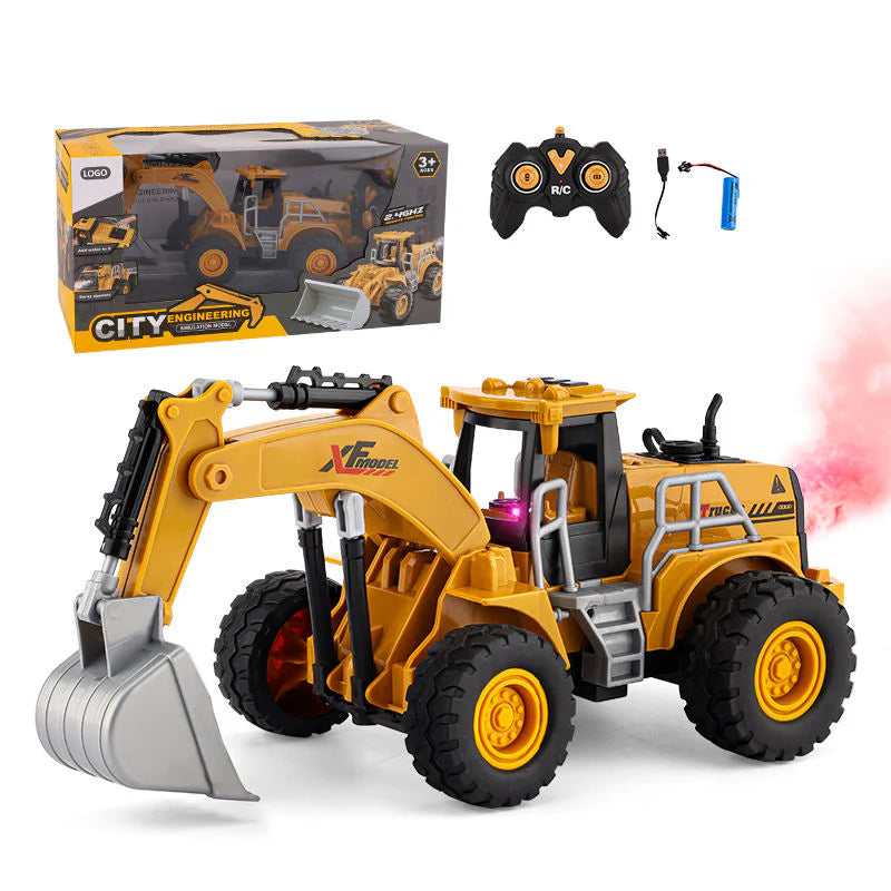 2.4GHz RC Excavator With Light Remote Conftrol Construction Truck