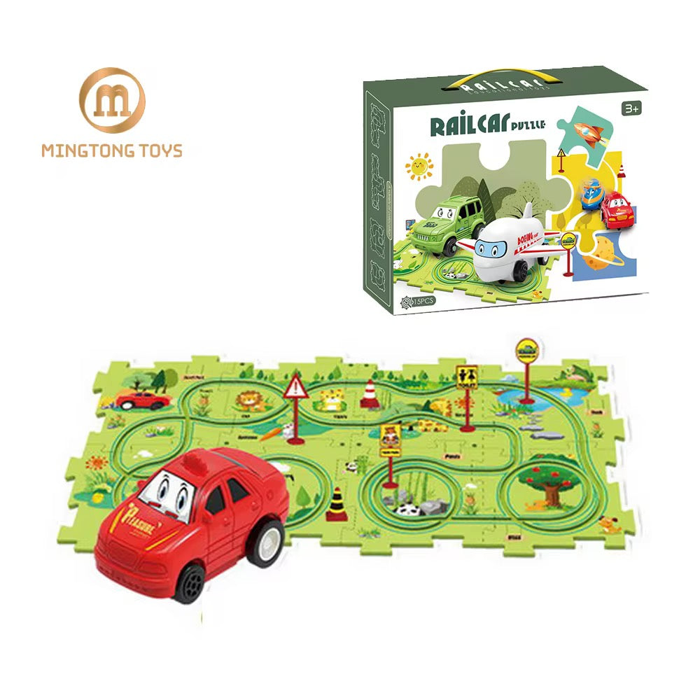 Logic Race Car Puzzle Track Toy – Educational Fun for Kids 5pcs & 25 pcs