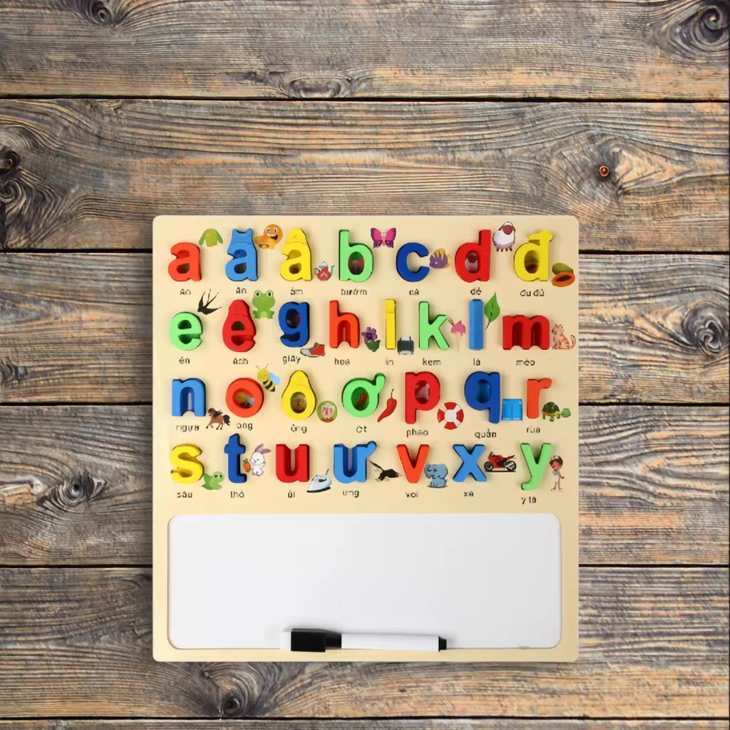 Alphabet , counting , haroof Wooden Writing Board with Pen