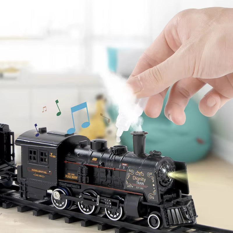 Alloy Smart Metal Edition Steam Train Set – Light, Sound & Safe Smoke Railway Set