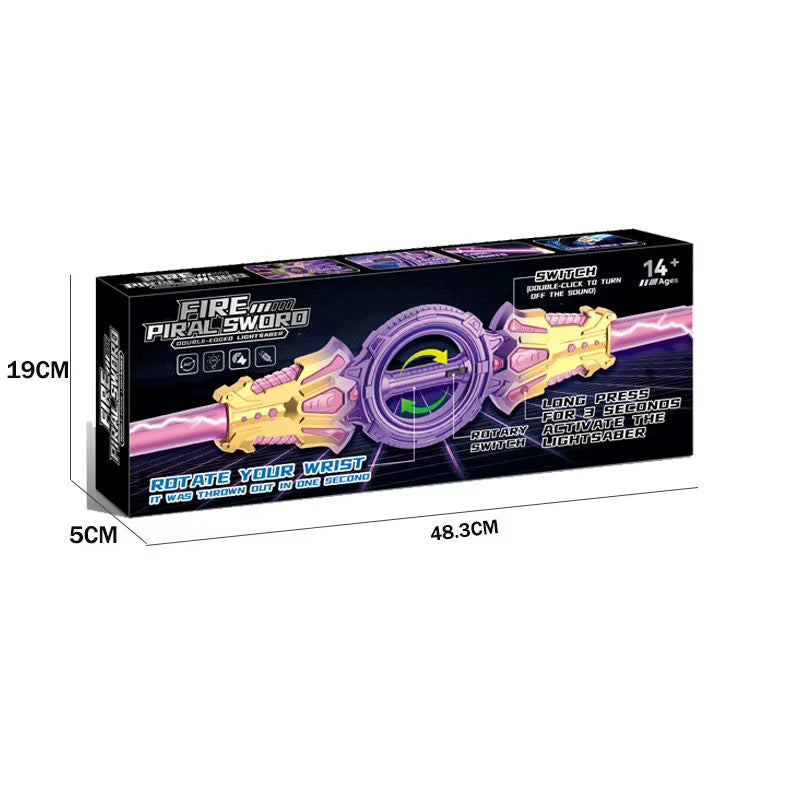 Dual-Head Rotate Sword With Lights