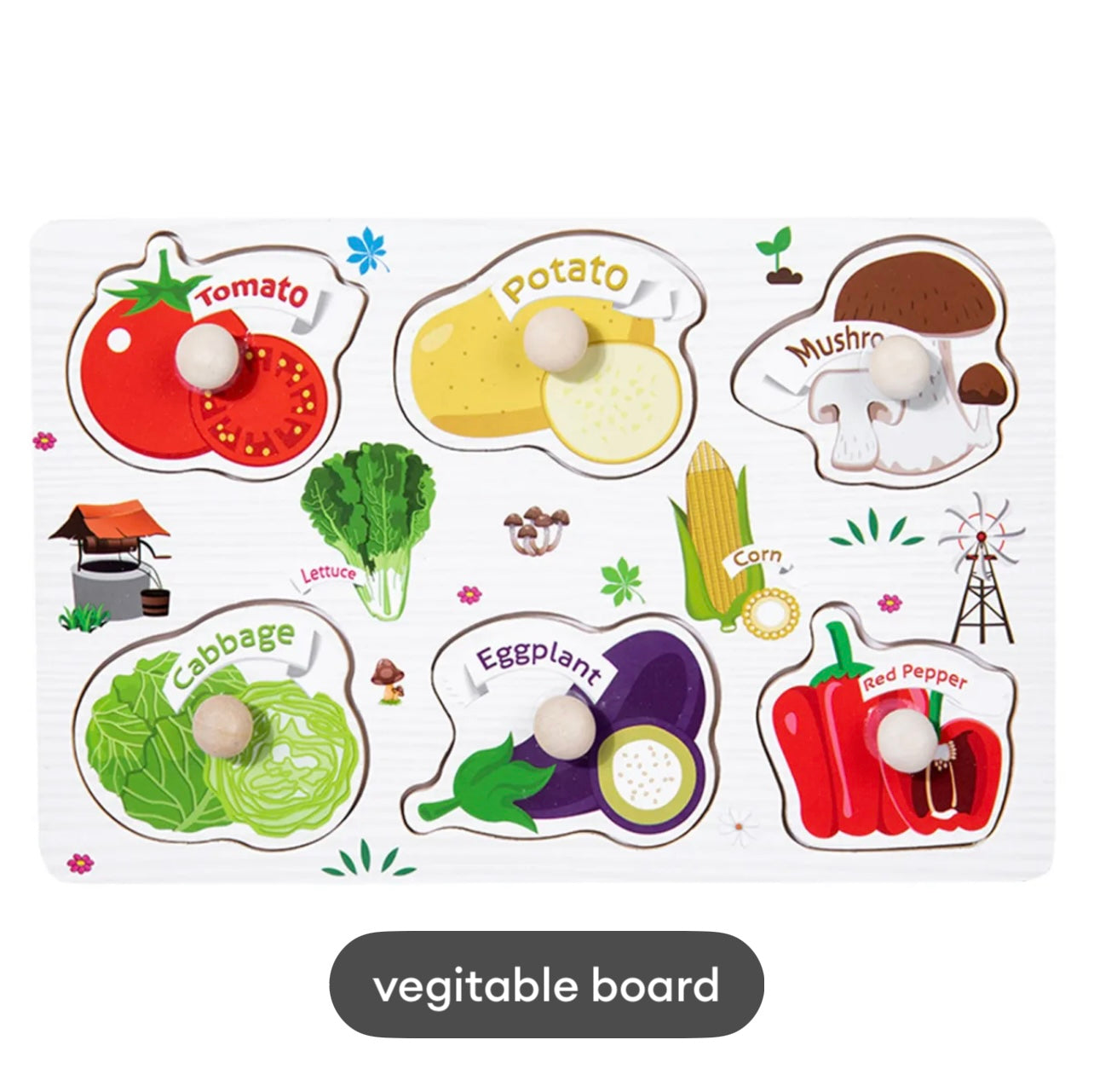 Wooden Puzzle – Animals, Insects, Fruits ,Veggies, Vehicles & sea creatures