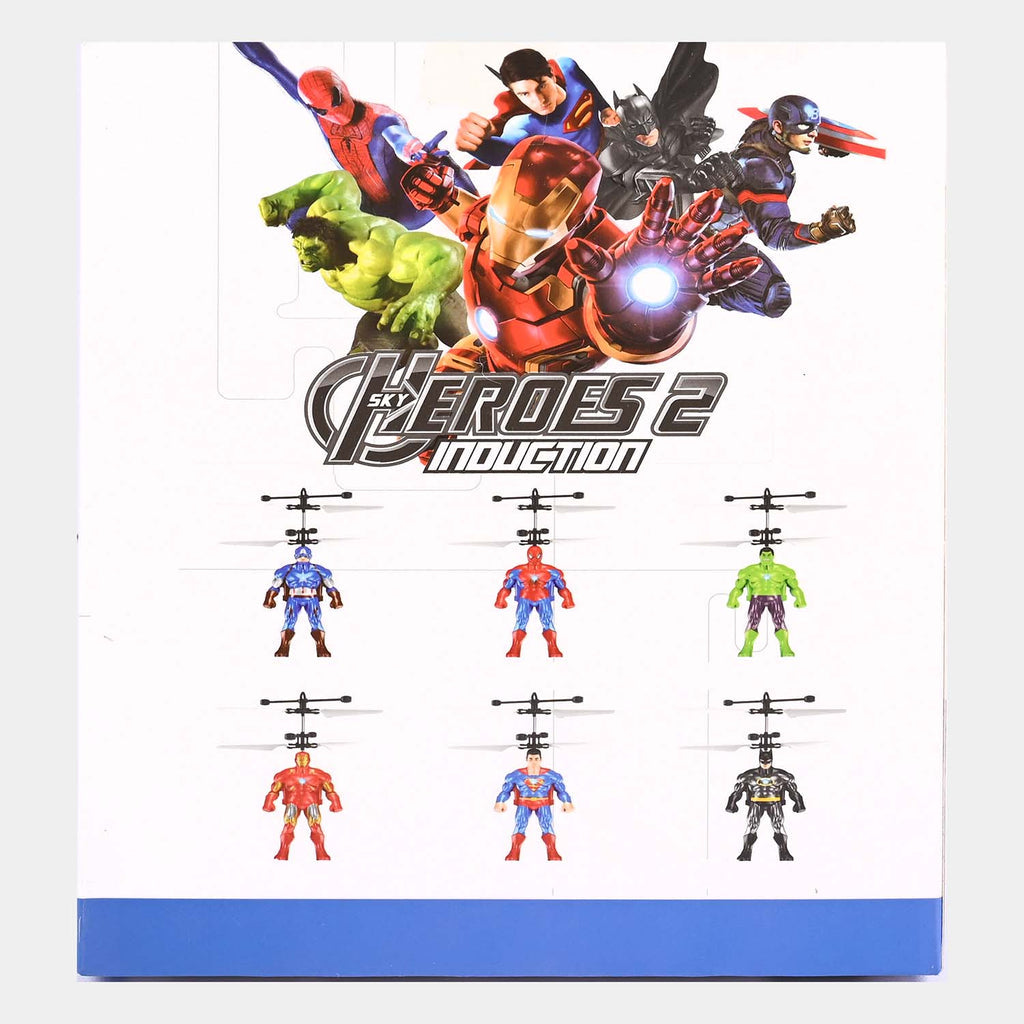 Avengers Super Hero Sense Control Flying Helicopter Toy For Kids ( Random Character)