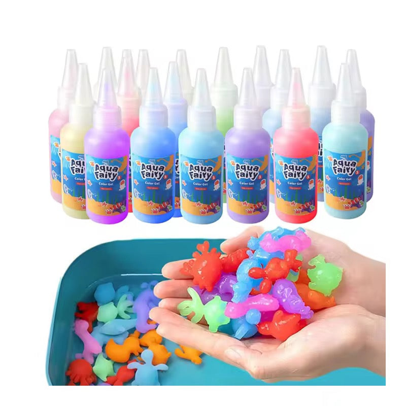 Magic Water Gel Toy Kit for Kids – 3 Bottles & 2 Fun Molds!