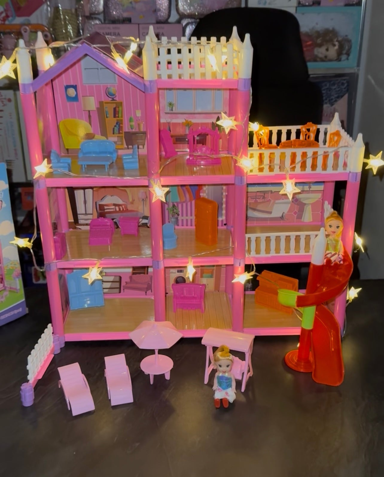 DIY Dream Villas Doll House with light For Girls!