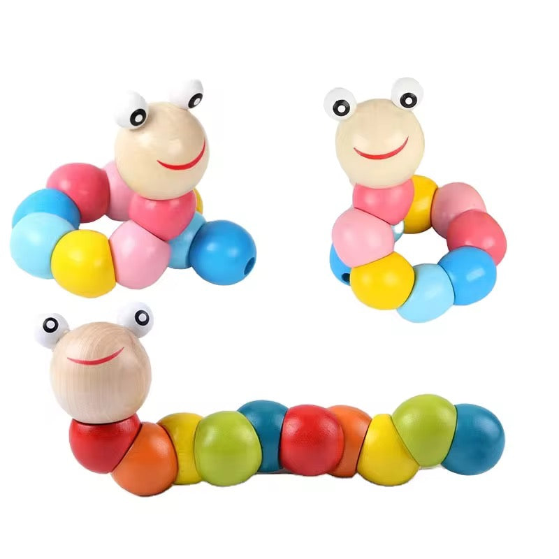 Wooden Caterpillar Toy – Colorful Educational Toy for Toddlers