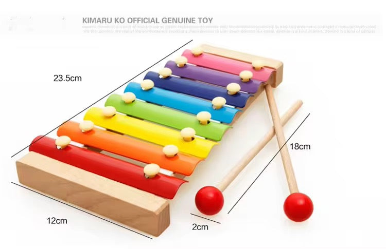 Wooden & Metal Xylophone for Kids – Musical Piano Toy for Early Development