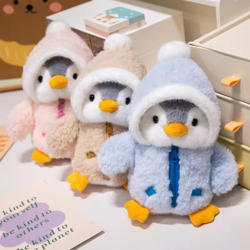 penguin plush toy with cap - 25cm