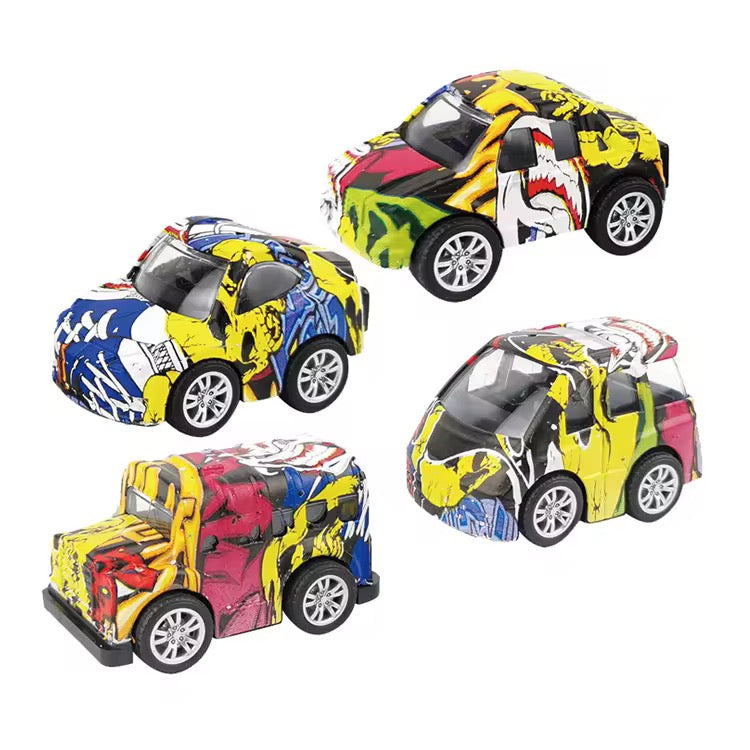 pack of 4 Colourful mini metal cars