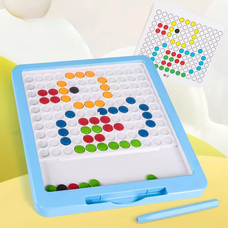 magnetic drawing board with colourful beads for | kids and toddlers|