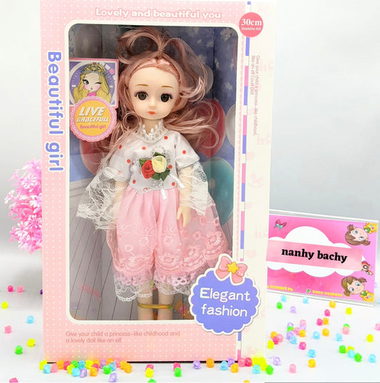 cute princess doll with brush & mirror set