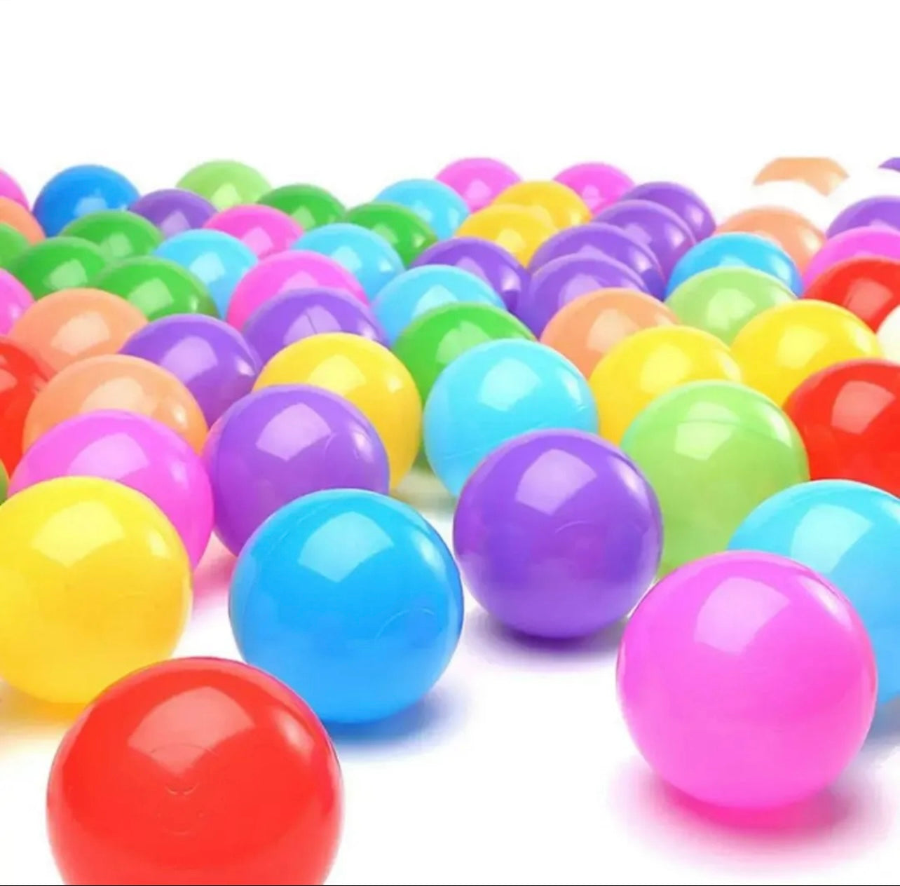 Colourful plastic balls