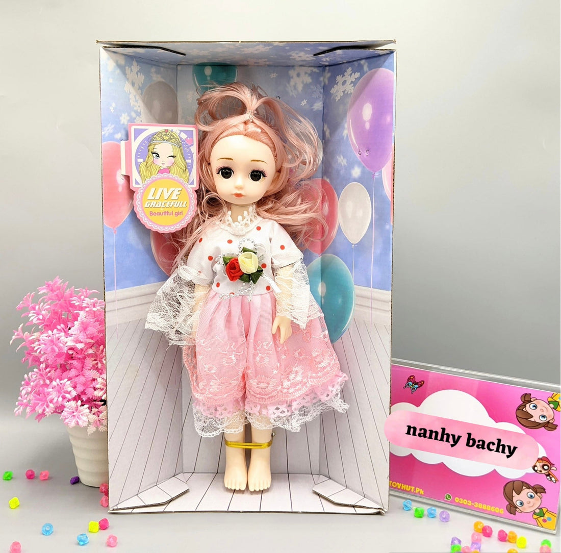 cute princess doll with brush & mirror set