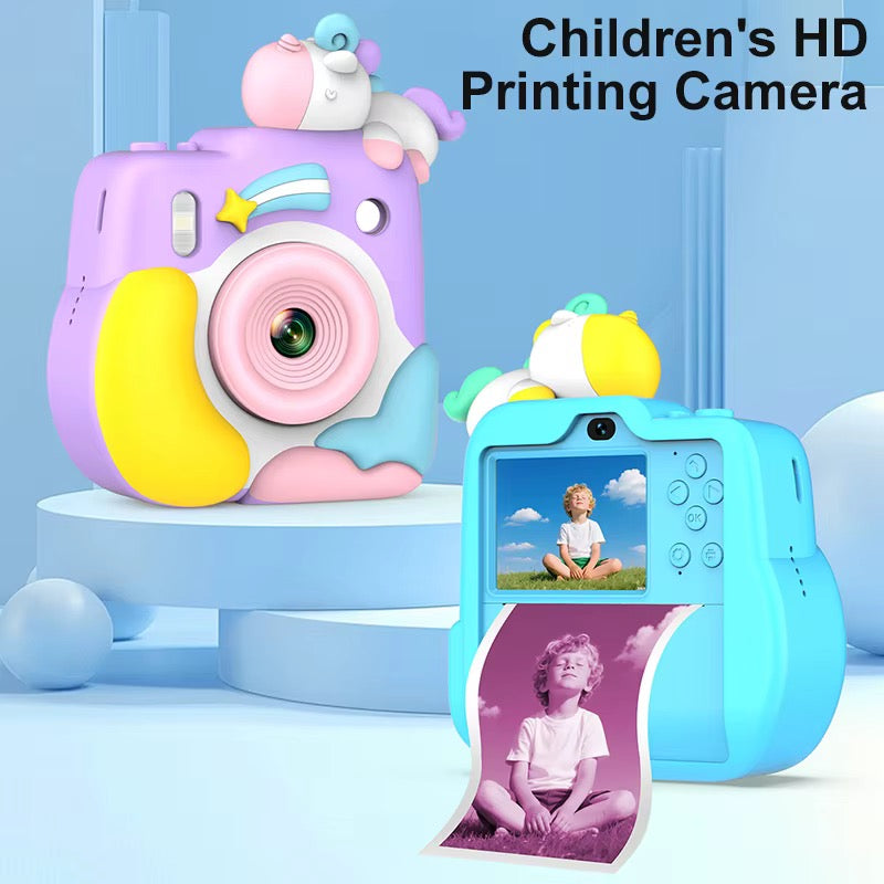 Kids Instant Print Digital Camera with colourful print – 1080P Video, Photo Printing, Music Games