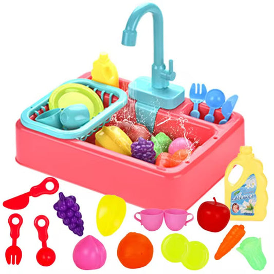 Kids Kitchen Sink Toy – Electric Pretend Play Set