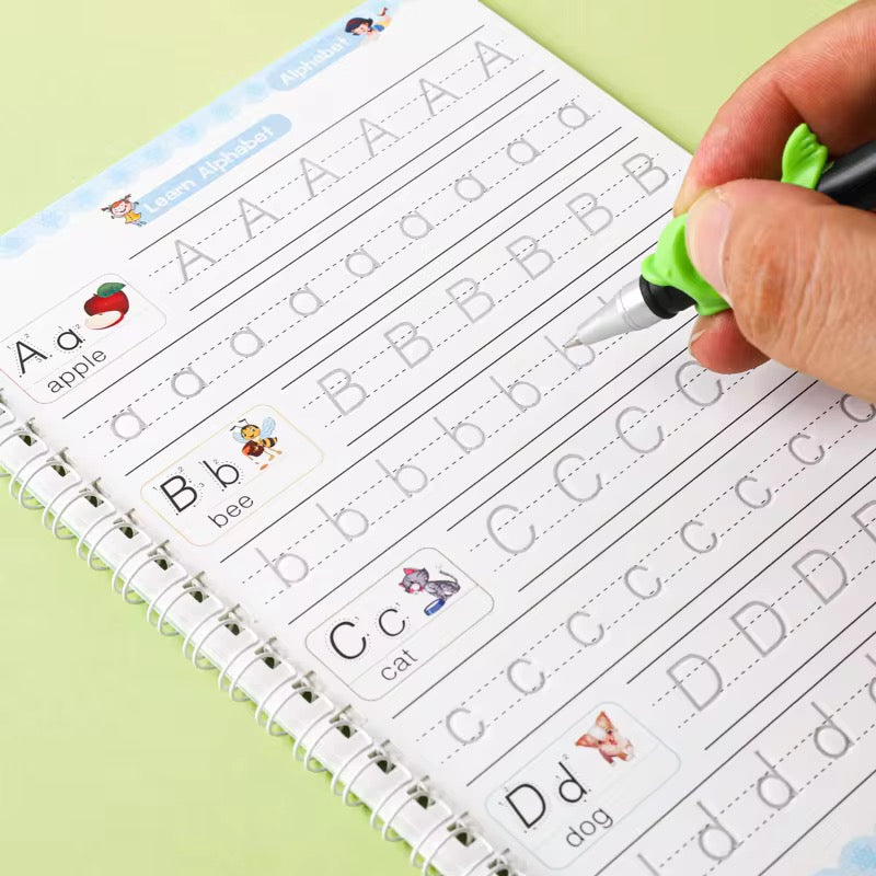 Sank Magic Practice Copybook Set – 4 Books + Magic Pen