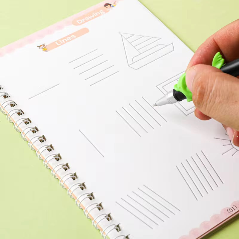 Sank Magic Practice Copybook Set – 4 Books + Magic Pen