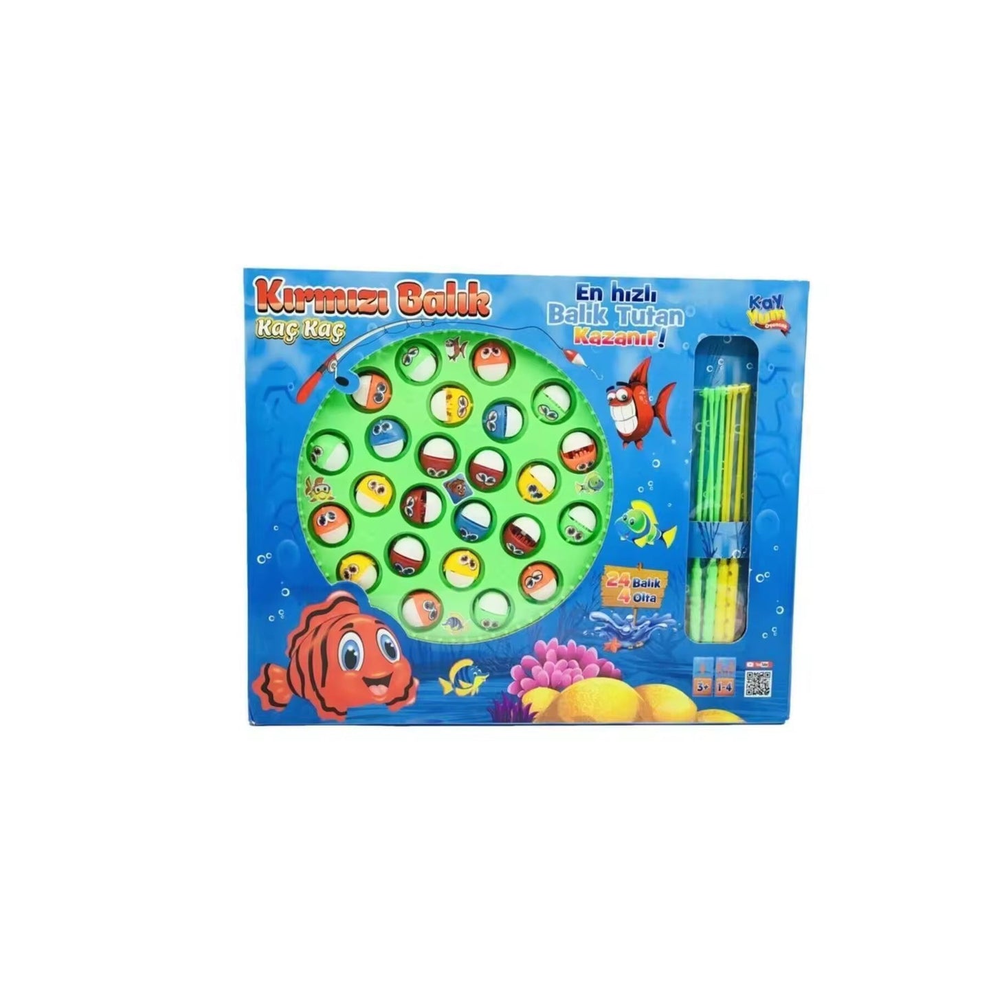 Magnetic Fishing Game Toy – 15 Fishes & 4 Rods for Kids