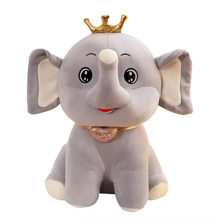 Royal Elephant Plush Toy with crown
