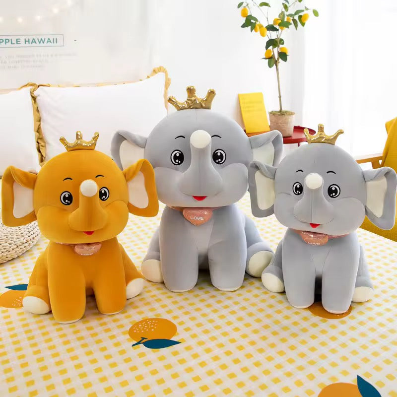 Royal Elephant Plush Toy with crown