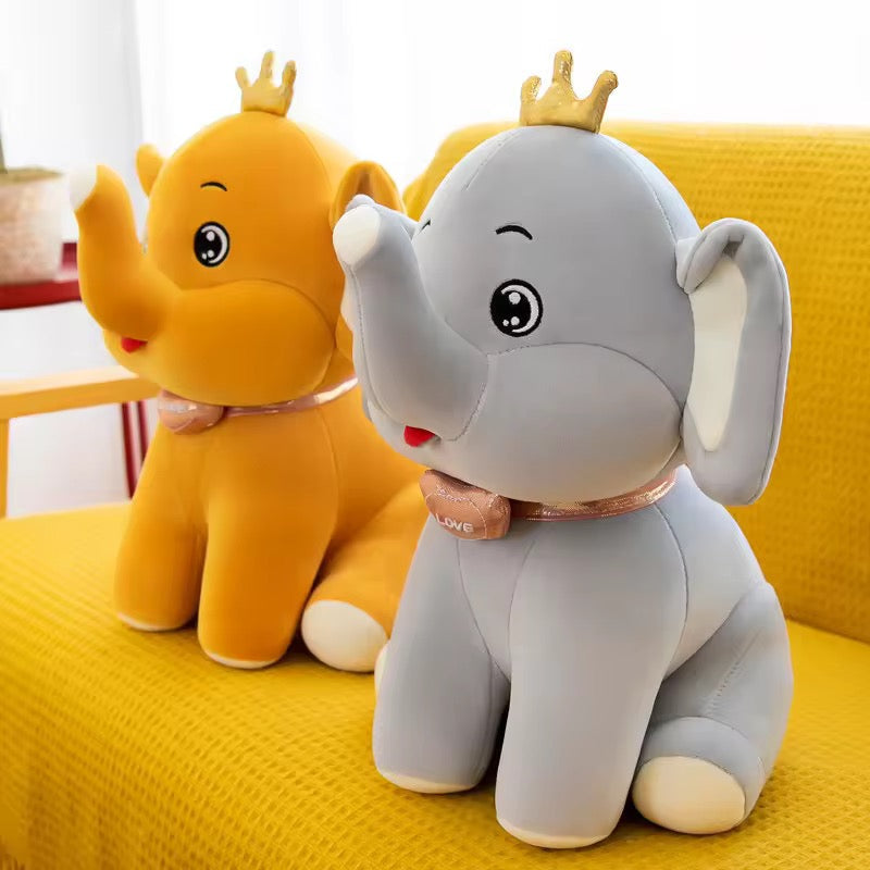 Royal Elephant Plush Toy with crown