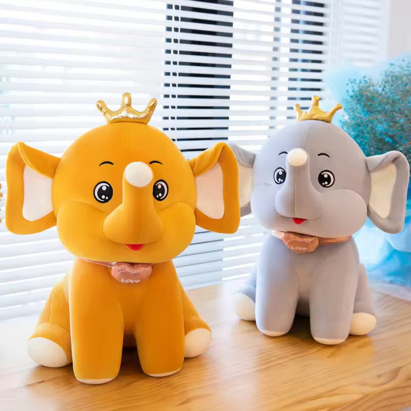 Royal Elephant Plush Toy with crown
