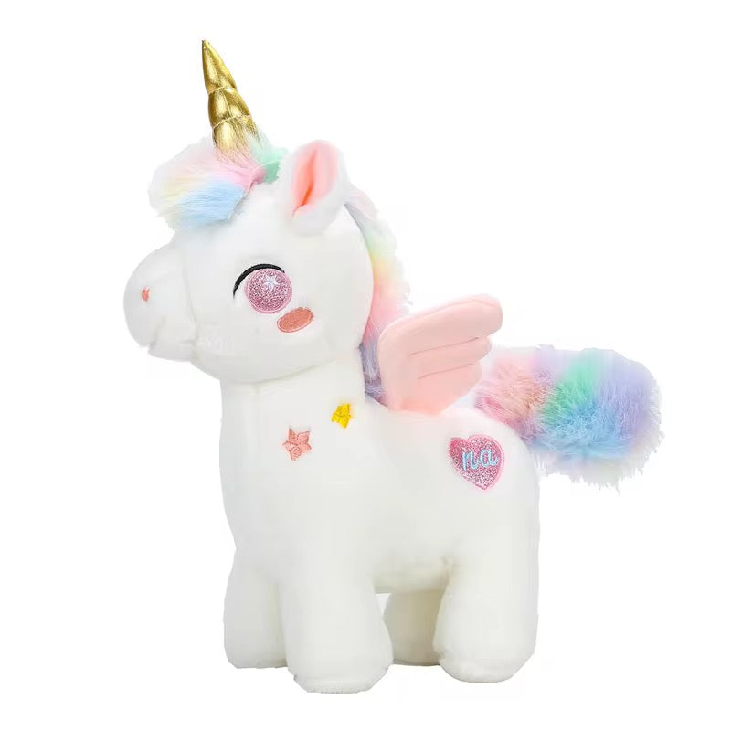 Magical Unicorn Plush with Brushable Hair