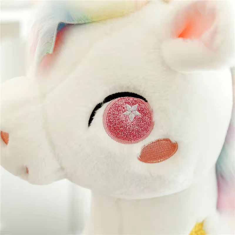 Magical Unicorn Plush with Brushable Hair