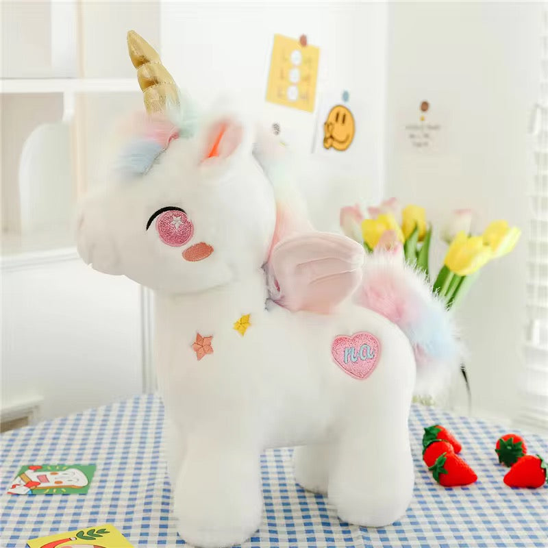 Magical Unicorn Plush with Brushable Hair