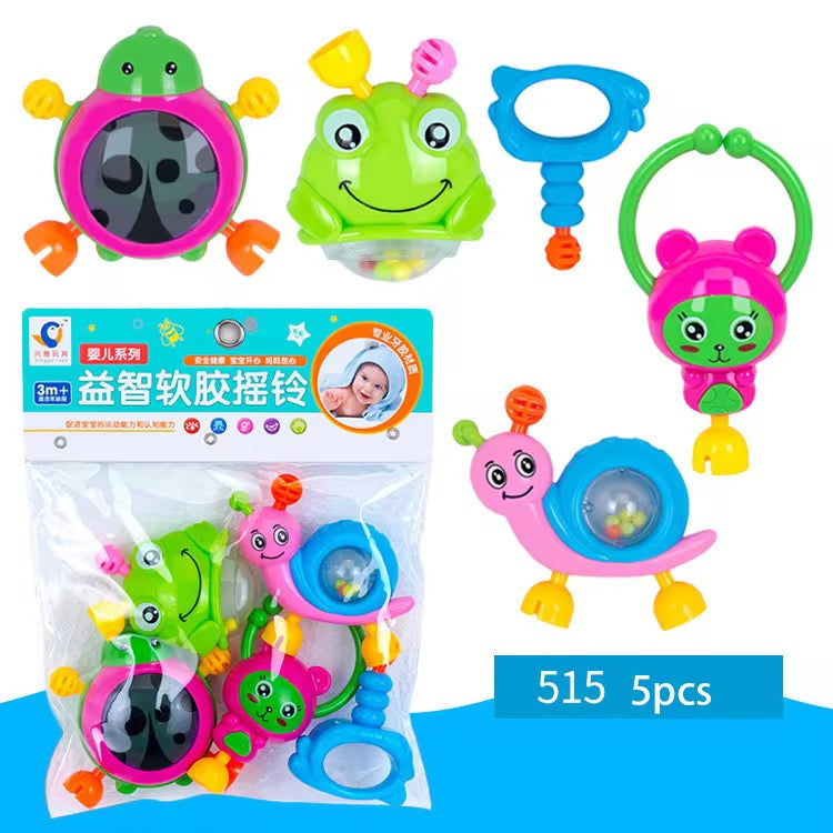 Colorful Plastic Rattle Toy for Babies