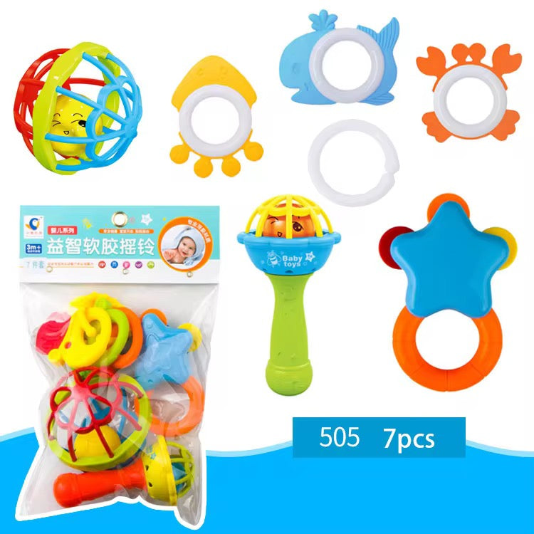 Colorful Plastic Rattle Toy for Babies