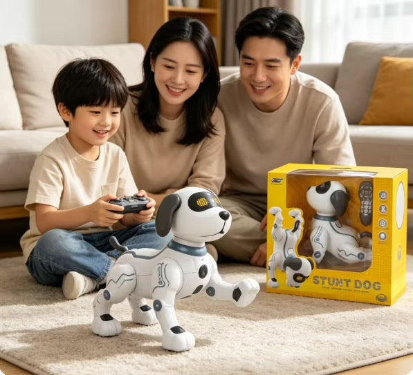 Smart Robot Stunt Dog – Remote Control, Voice Control &amp; Programmable Interactive Robot Pet