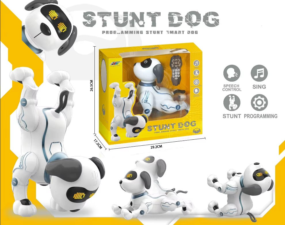 Smart Robot Stunt Dog – Remote Control, Voice Control &amp; Programmable Interactive Robot Pet